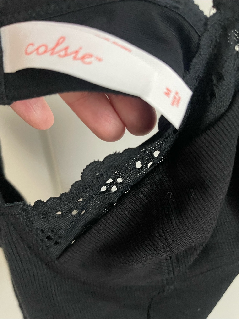 Colsie Black Lace-Trim Bustier - Picture 4 of 5